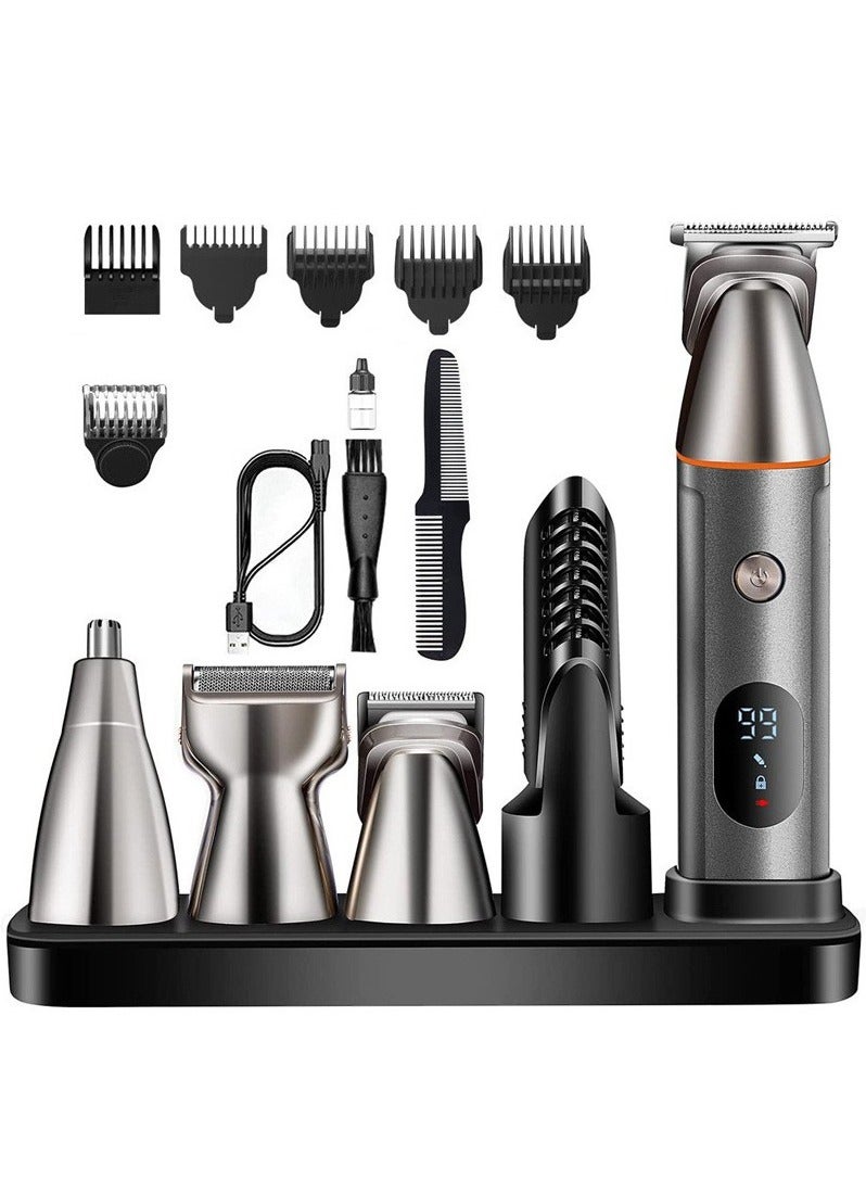 Joyelink 5 in 1 Men Multifunctional Hair Trimmer Mens Electric Clipper Suitable for Mustache Body Nose Ear Facial Trimmers Rechargeable Hair Clippers Waterproof Precision Trimmer,Beard Trimmer - Image 1