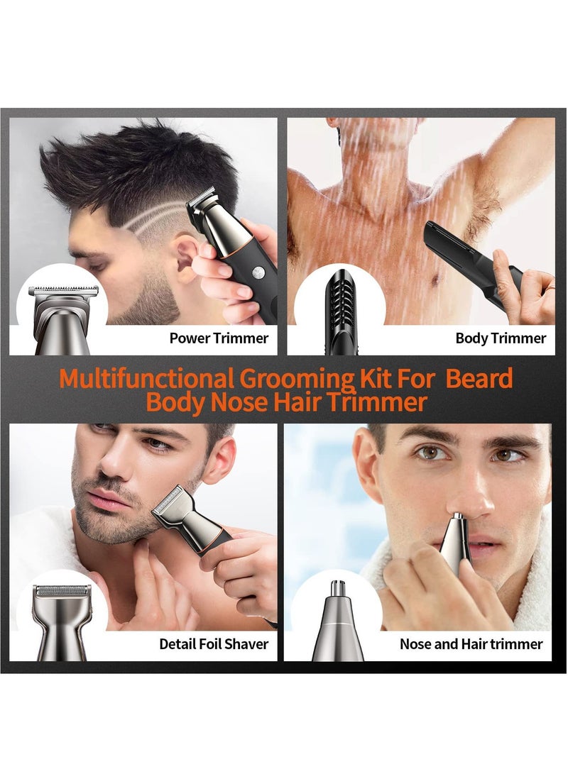 Joyelink 5 in 1 Men Multifunctional Hair Trimmer Mens Electric Clipper Suitable for Mustache Body Nose Ear Facial Trimmers Rechargeable Hair Clippers Waterproof Precision Trimmer,Beard Trimmer - Image 3