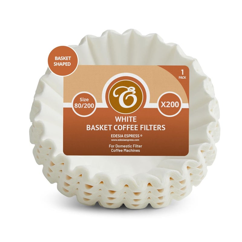 200 x 2 Pint  8 to 12 Cup BasketCupcake Coffee Filter Papers by EDESIA ESPRESS