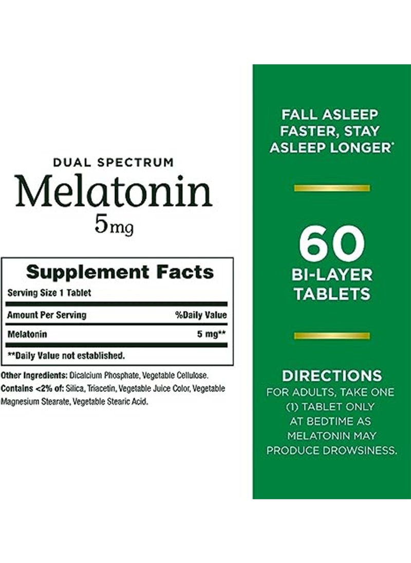 NATURE'S BOUNTY Dual Spectrum Melatonin 5Mg  - Image 2