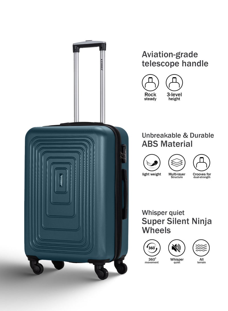 ستارجولد طقم حقائب سفر فاخر 3 قطع – حقيبة سفر صلبة من ABS مقاس 20/24/28 إنش، حقائب بعجلات 4 دوران 360°، حقيبة ترولي خفيفة مقاومة للخدش، طقم حقائب سفر صلبة 3 قطع - Image 2