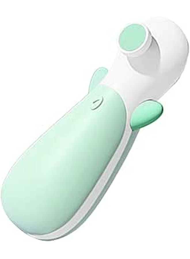 Safe Electric Nail Trimmer Kit Light Green Soft Heads Lightweight Manicure Tool - Image 1