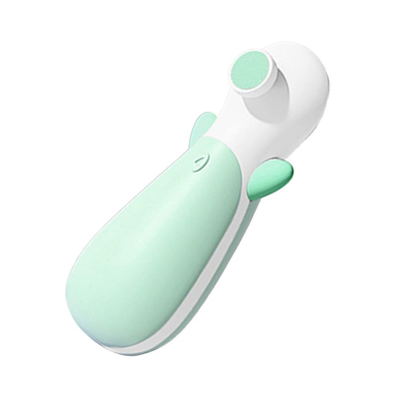 Safe Electric Nail Trimmer Kit Light Green Soft Heads Lightweight Manicure Tool - Image 2