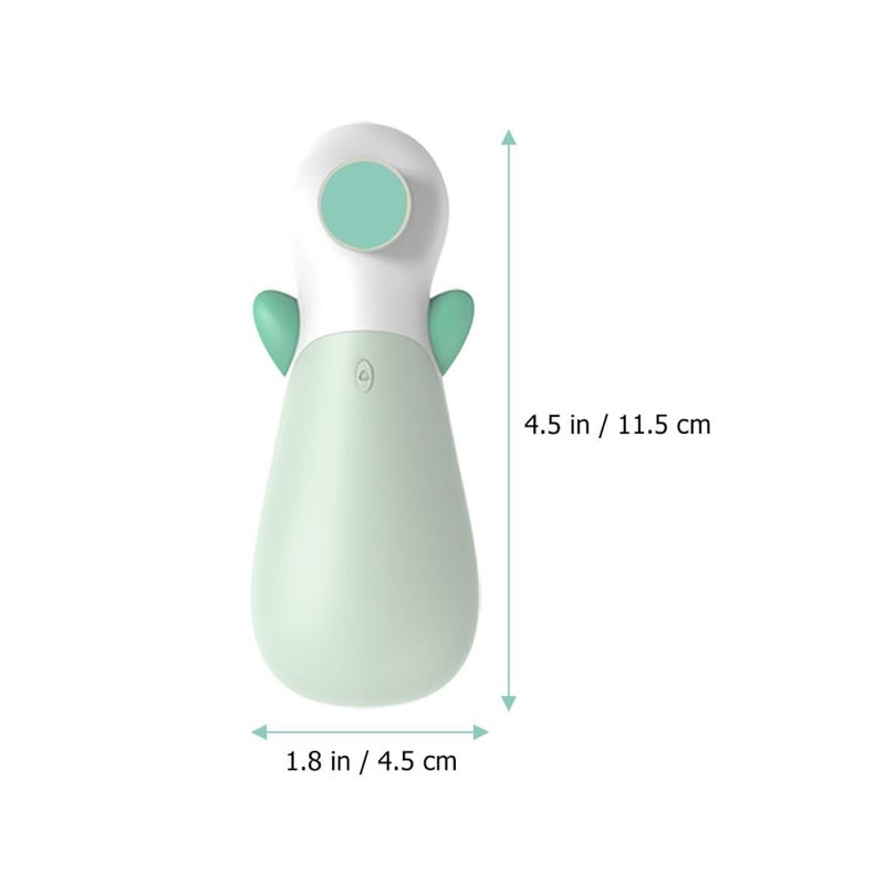 Safe Electric Nail Trimmer Kit Light Green Soft Heads Lightweight Manicure Tool - Image 3