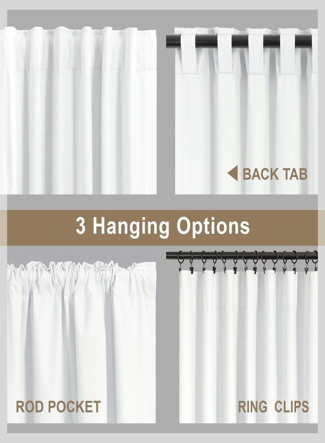 DANCURTON White Blackout Curtains 84 Inch Long 2 Panels Cotton Linen Thick Total Black Out Curtain for Bedroom Window 7ft Living Room Darkening Thermal Insulated Drapes Modern Farmhouse Shabby Chic 52x84 Length - Image 5