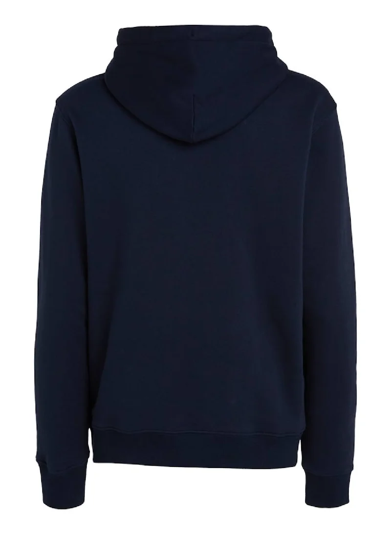 TOMMY JEANS Men's Gold Signature Logo Hoody, Blue - Cotton