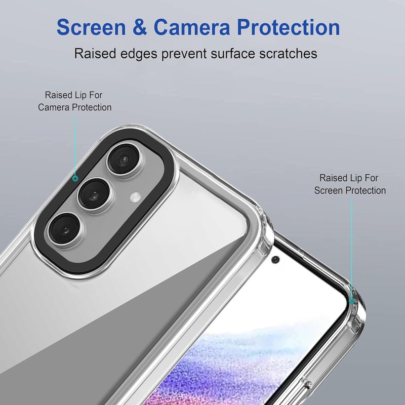 ZAPCASE غطاء خلفي لجهاز سامسونج جالاكسي A55 5G | متوافق مع غطاء خلفي لجهاز سامسونج جالاكسي A55 5G | غطاء مع حماية الكاميرا | (TPU + PC | شفاف) - Image 4