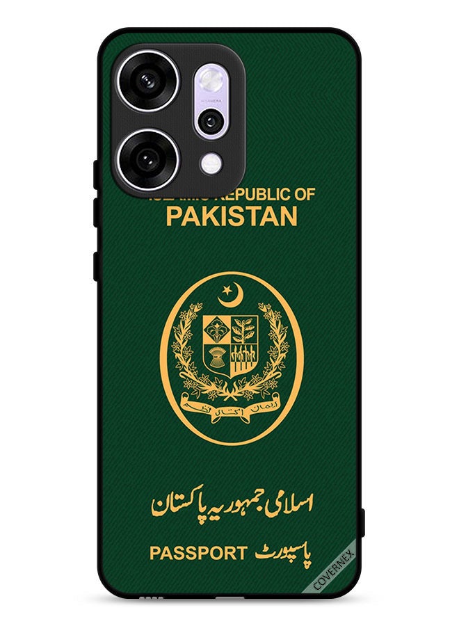 Covernex Oppo Reno14 Protective Case Cover Pakistan Passport Pattern - Image 1