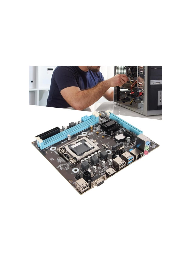 PC Motherboard Gaming Motherboard H81 M.2 NVMe NGFF 6Gbs LGA 1150 Micro ATX High Speed ​​Desktop PC - Image 1