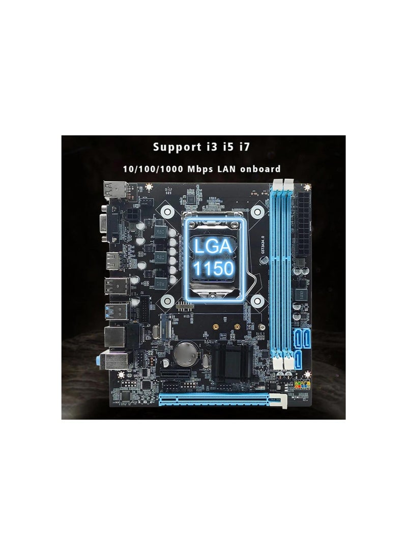 PC Motherboard Gaming Motherboard H81 M.2 NVMe NGFF 6Gbs LGA 1150 Micro ATX High Speed ​​Desktop PC - Image 2