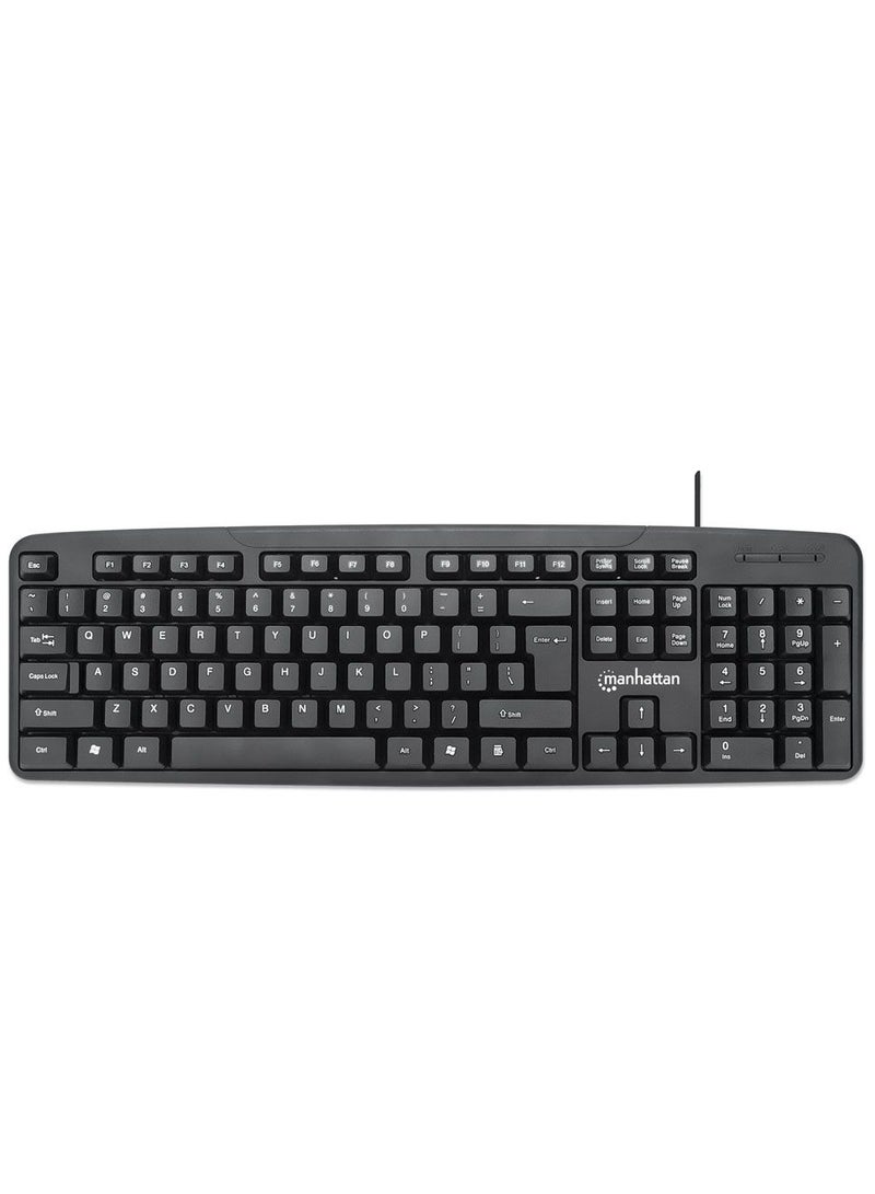 Manhattan 178464 Wired Keyboard and Optical Mouse Set - Black - Image 3