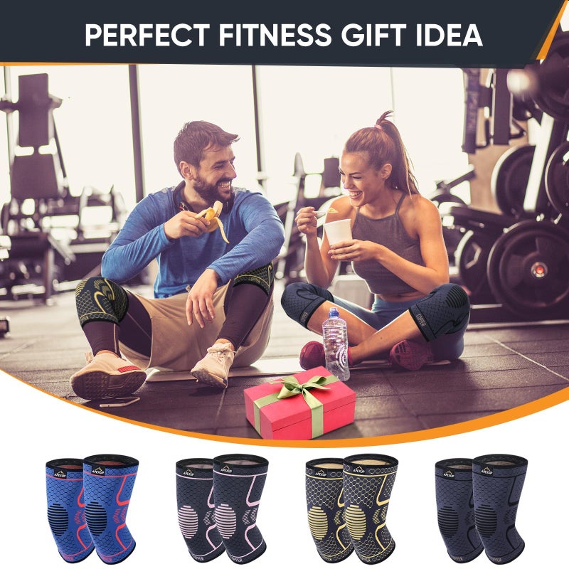 APEXUP Compression Knee Brace for Women, Copper Compression Sleeve for Knee Support, Arthritis Pain Relief, Meniscus Tear, ACL, Running (M, Pink) - Image 5