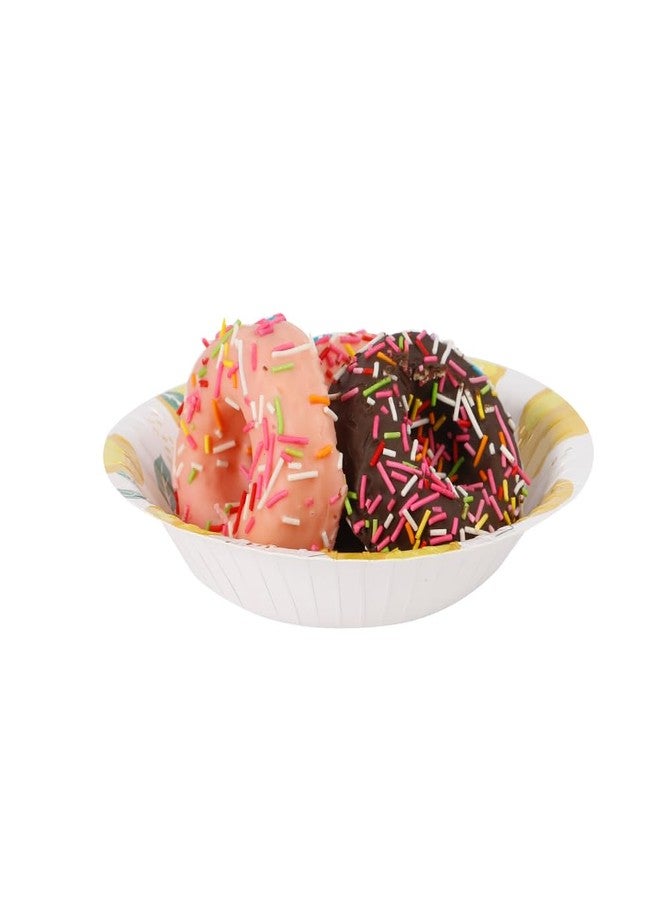 Geeklife 50 pcs Gold Lemon Disposable Paper Bowls,20 oz Large Heavy Duty Party Decorative Serving Bowls for Wedding,Birthday,Baby Shower and Home - Image 2