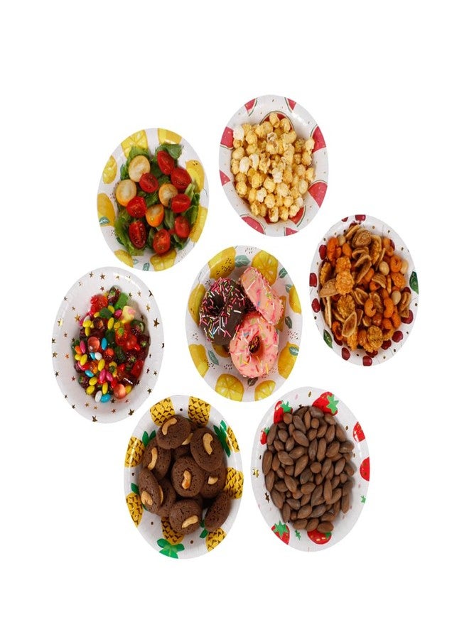 Geeklife 50 pcs Gold Lemon Disposable Paper Bowls,20 oz Large Heavy Duty Party Decorative Serving Bowls for Wedding,Birthday,Baby Shower and Home - Image 5