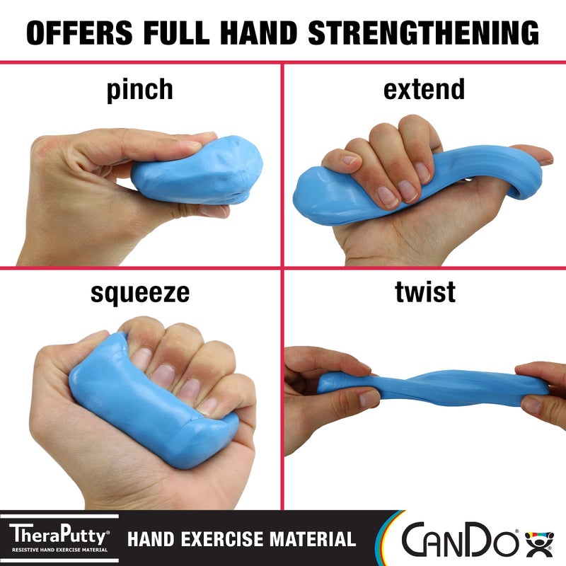 CanDo TheraPutty Standard Hand Exercise Putty For Rehabilitation, Exercises, Hand Therapy, Occupational Therapy, Hand Strengthening, Improve Motor Skills, Stress Relief - Image 3