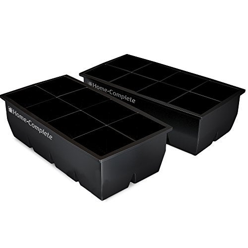 Home-Complete Large Ice Cube Tray, Double Pack, Black - Image 4