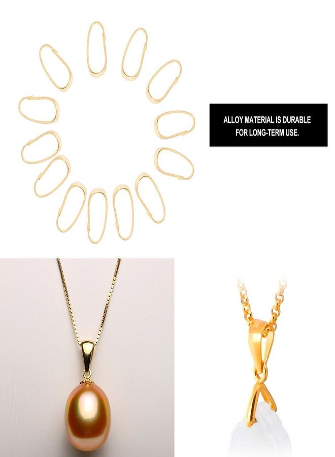 Naroote Pinch Bail, Clasps Snap Pendant Bails 300Pcs for Jewelry for Earring for Bracelet for Necklace(gold) - Image 5