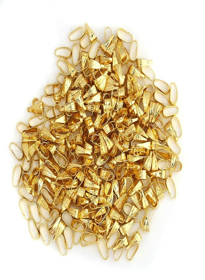 Naroote Pinch Bail, Clasps Snap Pendant Bails 300Pcs for Jewelry for Earring for Bracelet for Necklace(gold) - Image 1