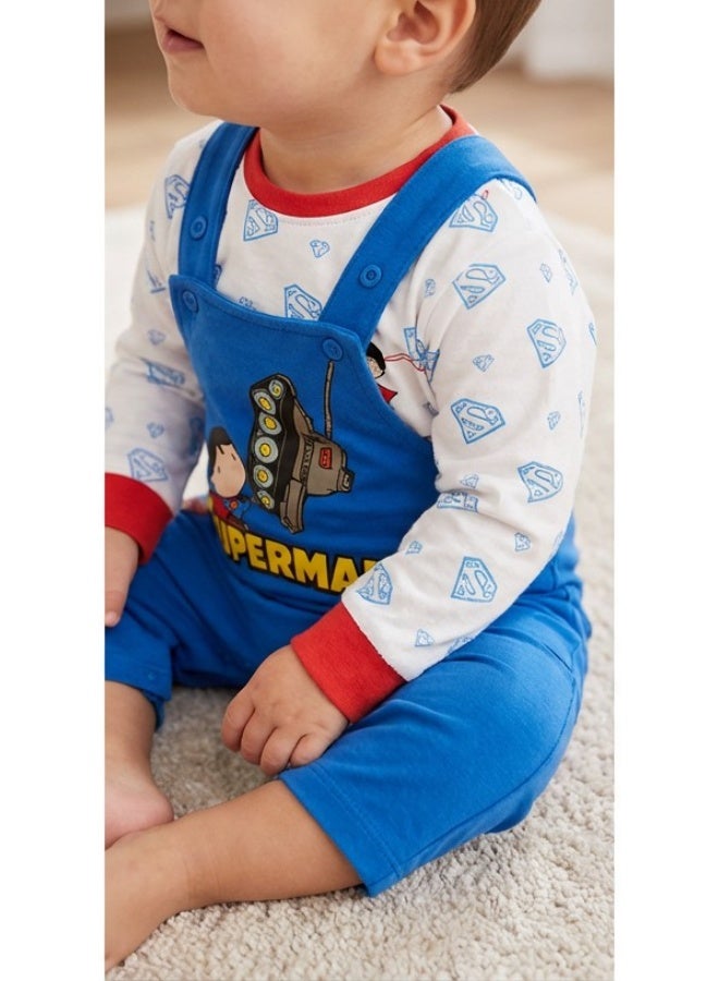 SUPERMAN DUNGREE SET BABY BOY SUPERMAN CTN 6-36 MONTHS L/S UE-IBDS002 - Image 2