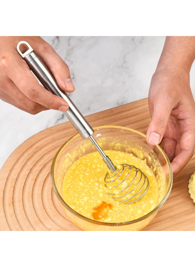 Generic - Spherical Spring Manual Stainless Steel Egg Beater Handheld Multi-use Cream Egg White Beater Hand Mixer Wholesale-Color:Section B - Image 1