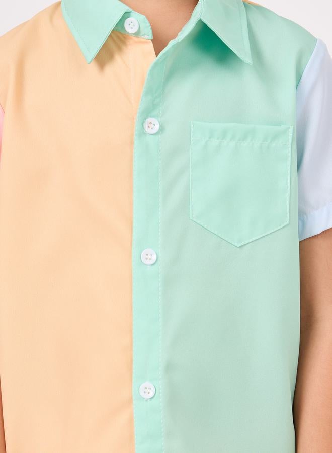 Styli Colorblock Shirt and Short Set  - Image 3