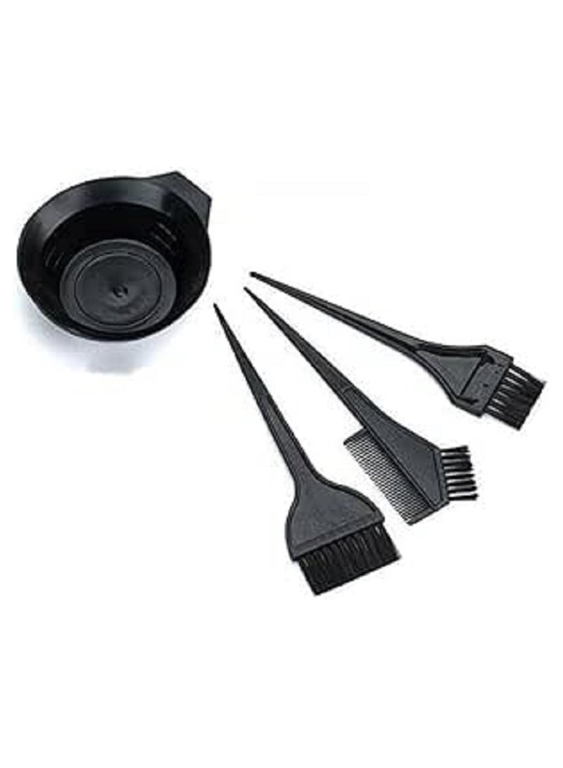Generic Hair Dyeing Tool Set - Hair Dyeing Tool Set - Double Sided Coloring Comb, Hair Dyeing Brushes and Bowls - Hair Accessories - Suitable for Hairdressing - Hair Salon, 4 Pieces  - Image 1