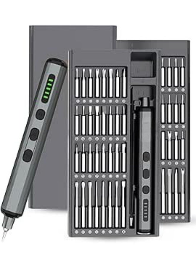 52-in-1 Mini Precision Cordless Electric Screwdriver Set with 48 Magnetic Bits – Repair Tool for Phones, Cameras, Laptops, and Watches