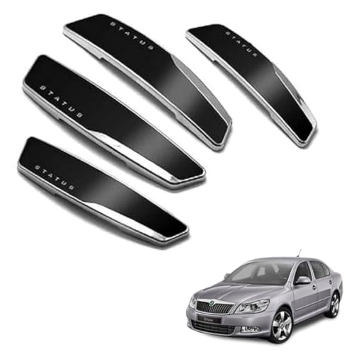 Autokaar Status Car Door Edge Guard Scratch Protector Black Universal for Skoda Kushaq/Slavia/Rapid/Kodiaq/Octavia/Fabia/Laura/Superb/Yeti - Image 1