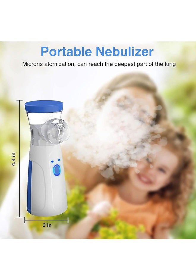 Portable Nebulizer Machine Mini Vaporizers USB Rechargeable Handheld Mesh Inhaler Two Ways To Use For Adults And Children