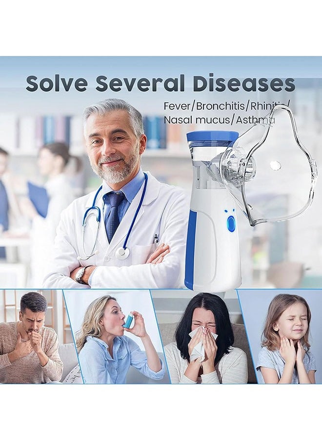 Portable Nebulizer Machine Mini Vaporizers USB Rechargeable Handheld Mesh Inhaler Two Ways To Use For Adults And Children