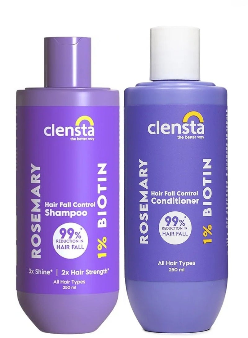 Rosemary Hair Fall Control Conditioner 250ml + Rosemary Hair Fall Control Shampoo 250ml