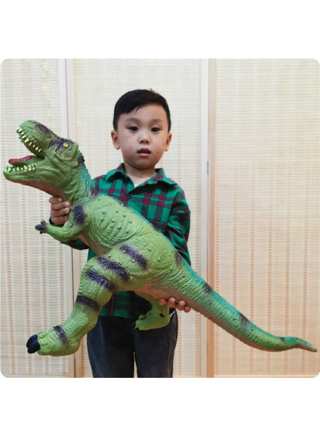 Super Large Simulation Soft Glue Dinosaur Toy Animal Model Triceratops Toy Boy Gift Children Gift-Color:Giant Red Ox-horned Dragon (with Call) - Image 3