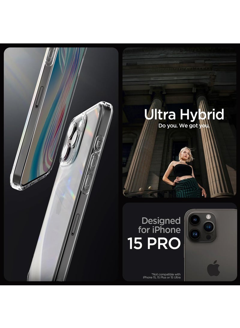 Rock Pow Ultra Hybrid Designed for iPhone 15 Pro Case  Shock Proof -Grade Protection,   Yellowing-Resistant Acrylic Back (2023) - Image 2