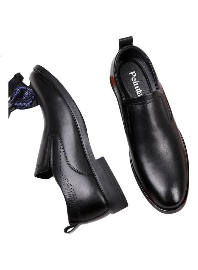 Poitulas Men'S Slip-On Business Casual Shoes Lightweight Loafers 6901 Black Size 41 - Image 2