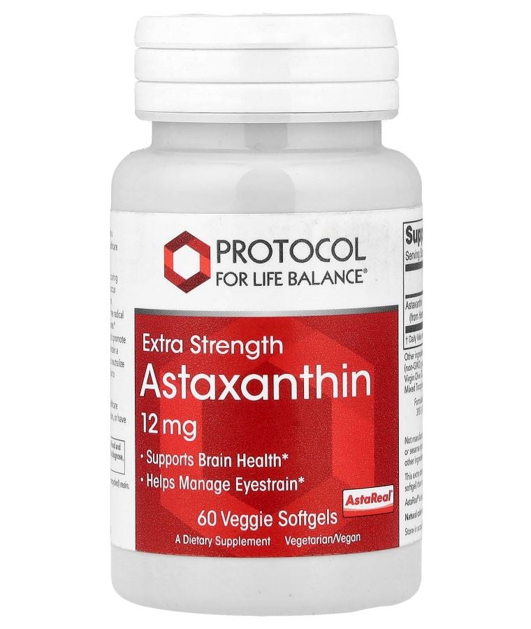 Protocol For Life Balance Astaxanthin 12 mg 60 Veggie Softgels