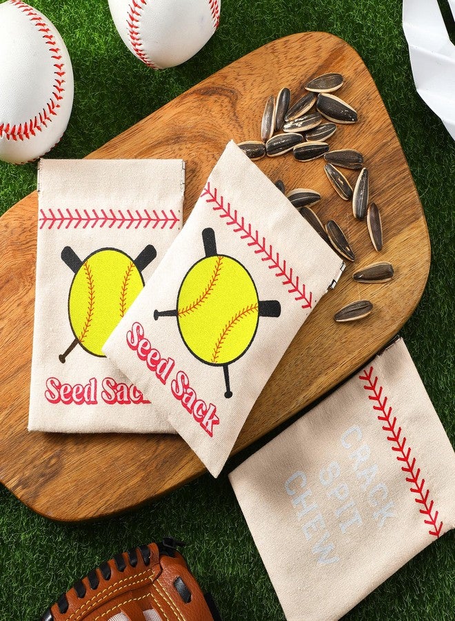 Bulyoou 6 Softball Seed Sack Bags for Team Gift Seed Sack Personalize Sport Pouch Coin Purse Original Gift Bags for Softball Field Team Senior Night Party Favors - Image 4