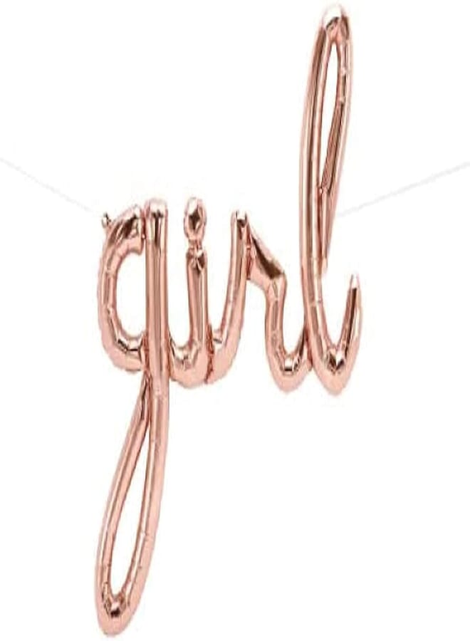 Secret Rose Gold girl Script Foil Balloon Letters Balloon for Girl Baby Shower, Gender Reveal, Pregnancy Announcement, First Birthday Party , 2725612042412