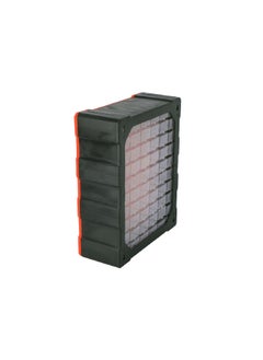 Tactix 60-Drawer Compact and Durable Plastic Storage Box Black and Orange 48.5 x 38.5 x 16 cm 320638  - Image 4
