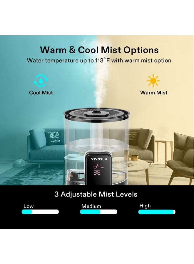 VIVOSUN VIVOSUN 6L 2-in-1 Cool & Warm Mist Ultrasonic Humidifier with Essential Oil Box & Remote Control for Bedrooms, Offices, Plants, Dryness, and Skincare  - Image 2