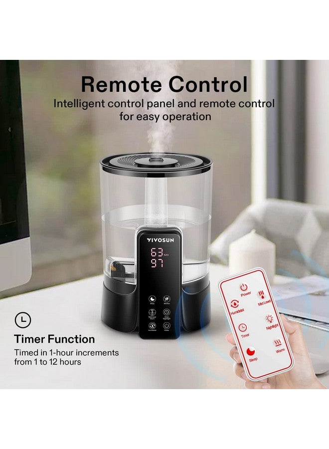 VIVOSUN VIVOSUN 6L 2-in-1 Cool & Warm Mist Ultrasonic Humidifier with Essential Oil Box & Remote Control for Bedrooms, Offices, Plants, Dryness, and Skincare  - Image 5