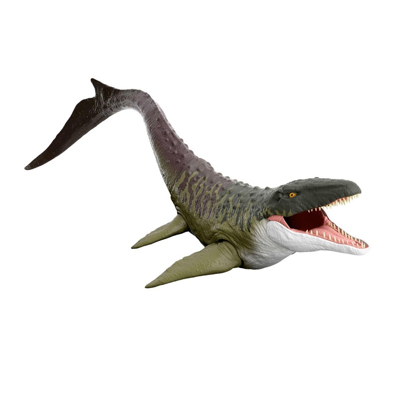JURASSIC WORLD Jurassic Mattel World Rebirth Super Colossal Mosasaurus Action Figure, Dinosaur Toy with 2 Attack Actions, Movie-Accurate & Posable - Image 4