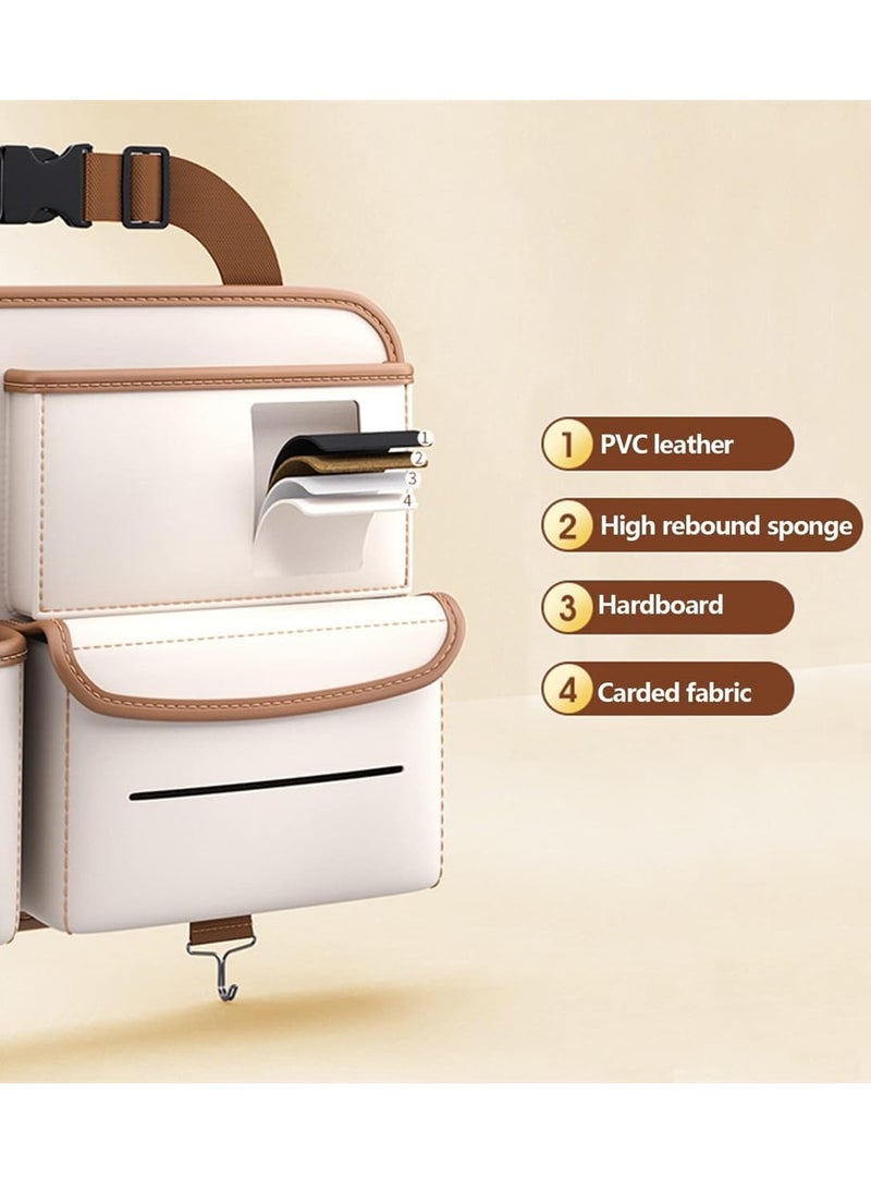 Bukela Car Backseat Organizer, Seat Back Organizers, Hanging Car Storage Bag, Car Travel Accessories, PU Leather Material, Compatible with Most Vehicles, Inner Car Accessories - Image 2