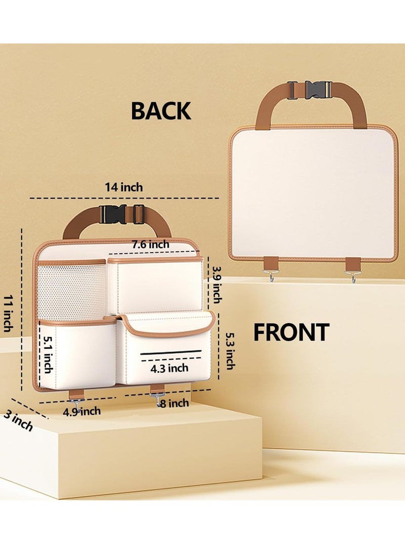 Bukela Car Backseat Organizer, Seat Back Organizers, Hanging Car Storage Bag, Car Travel Accessories, PU Leather Material, Compatible with Most Vehicles, Inner Car Accessories - Image 4