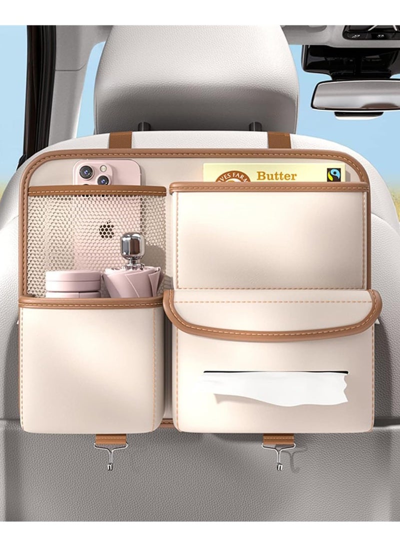 Bukela Car Backseat Organizer, Seat Back Organizers, Hanging Car Storage Bag, Car Travel Accessories, PU Leather Material, Compatible with Most Vehicles, Inner Car Accessories - Image 5