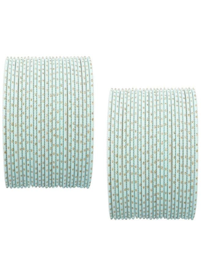 Efulgenz Indian Bangles Set Bollywood Plain Metal Bangle Bracelets Costume Jewelry for Women (48 Pcs), Size 2.6 - Image 1
