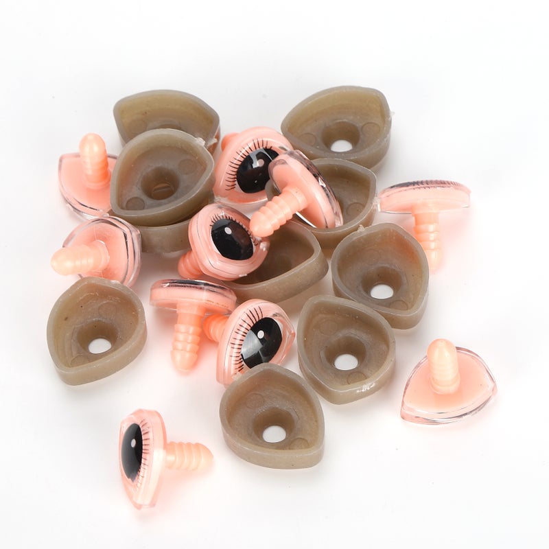10 Set Doll Eyes Plastic Triangular 3‑Dimensional Eyelashes Cartoon Eyeball Toy Accessories17x20mm - Image 4
