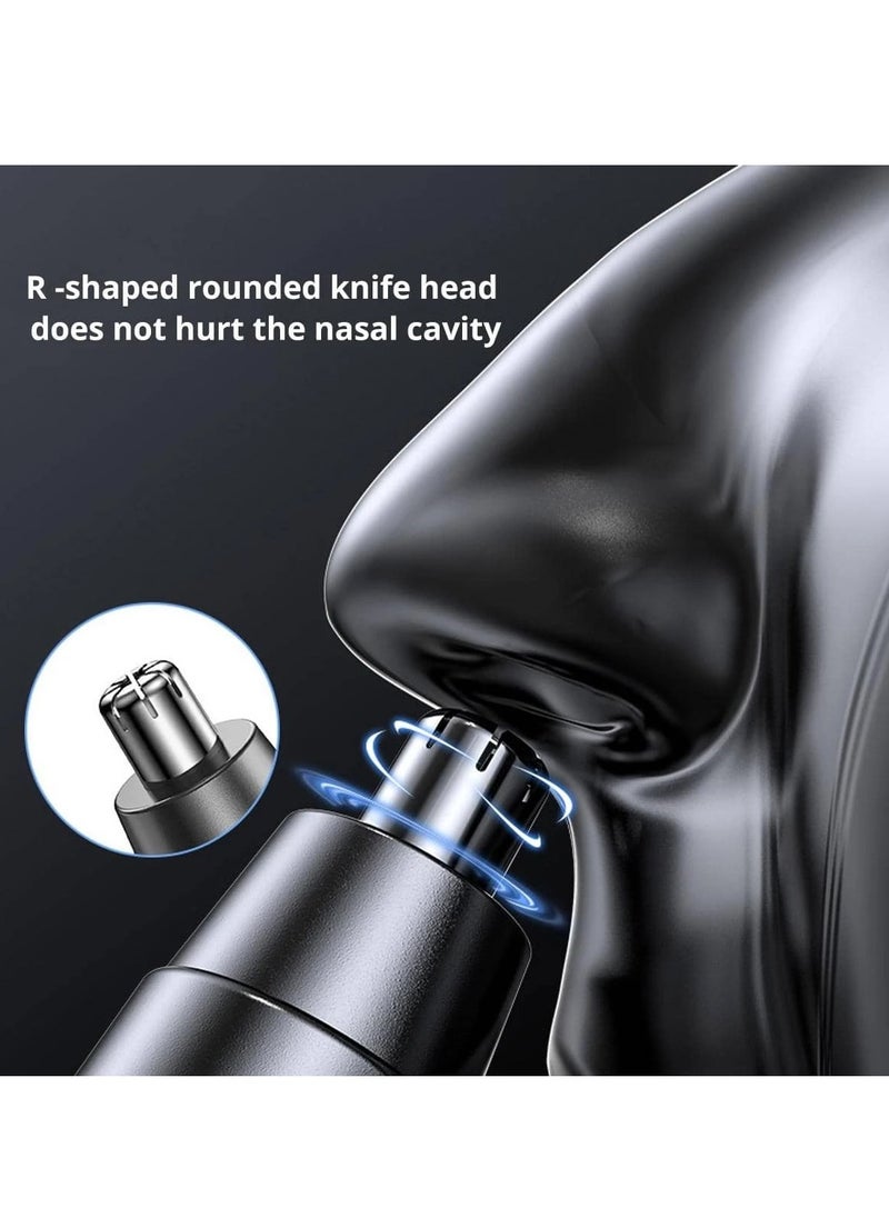 KHAJUL Ear and Nose Hair Trimmer Clipper for Men & Women, USB Rechargeable Professional Eyebrow Trimmer, Painless Facial Hair Remover, Washable Facial Hair Razor Shaver (Black)  - Image 4