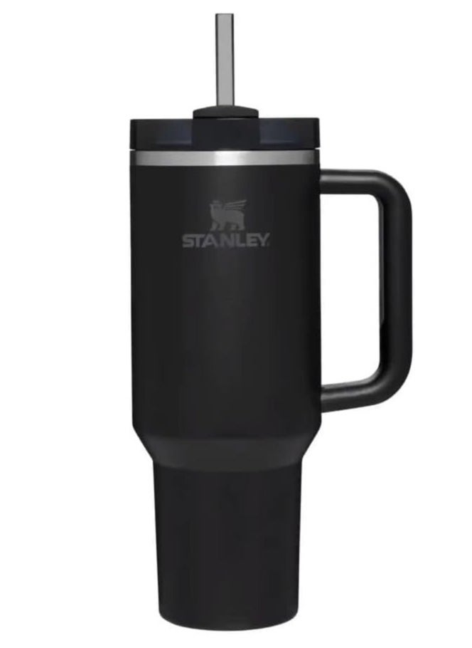Stanley - Stanley Quencher H2.0 Flowstat Vacuum Insulated Stainless Steel Tumbler with Lid and Straw for Water, Iced Tea, Coffee, Smoothies and More, Black 2.0, 1.18 L - Image 1