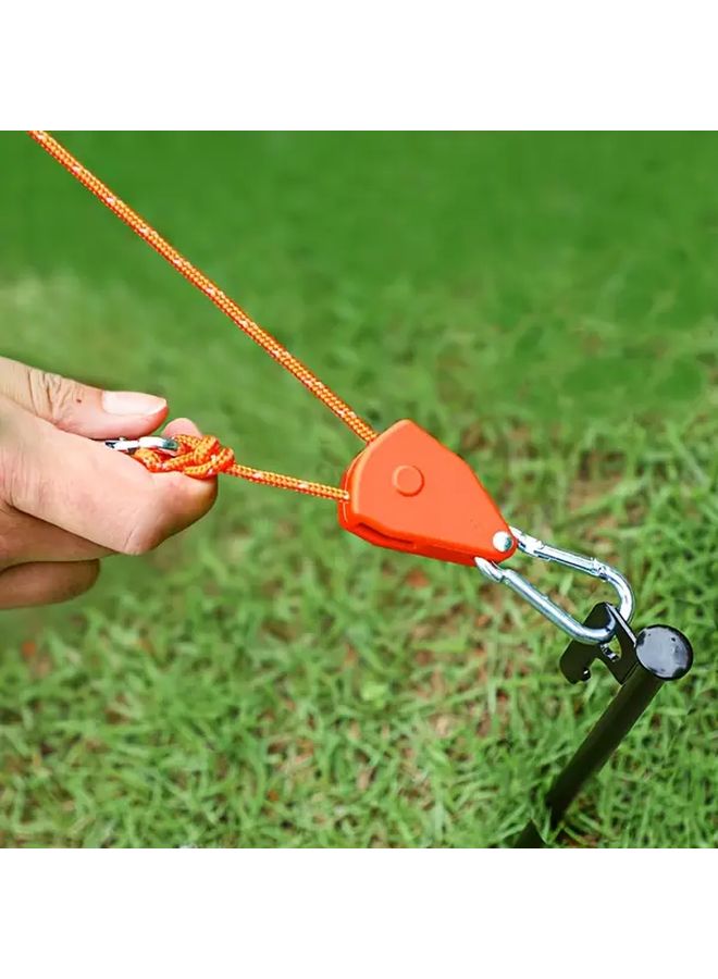 6pcs Orange Reflective Windproof Tie Down Ropes with Ratchet Tensioner 157.48inch - Image 3