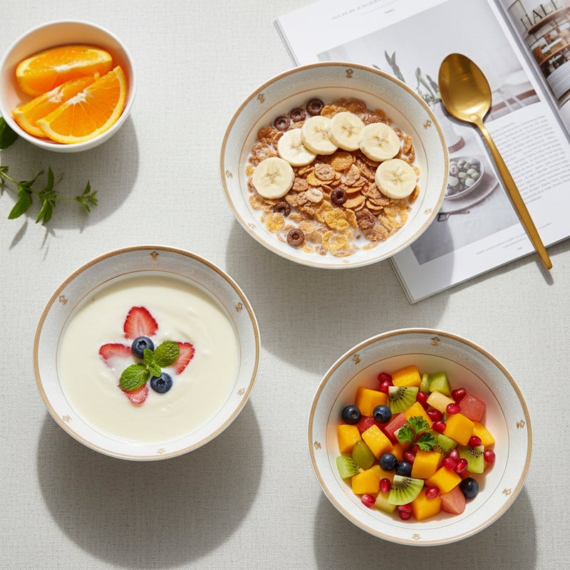 Shallow ZAYA New Bone China Bowl 14 cm – Elegant White Multipurpose Bowl for Soups, Desserts & Sides, Premium Tableware for Daily Use, Brunch, Ramadan, Eid, Diwali & Gifting - Image 5